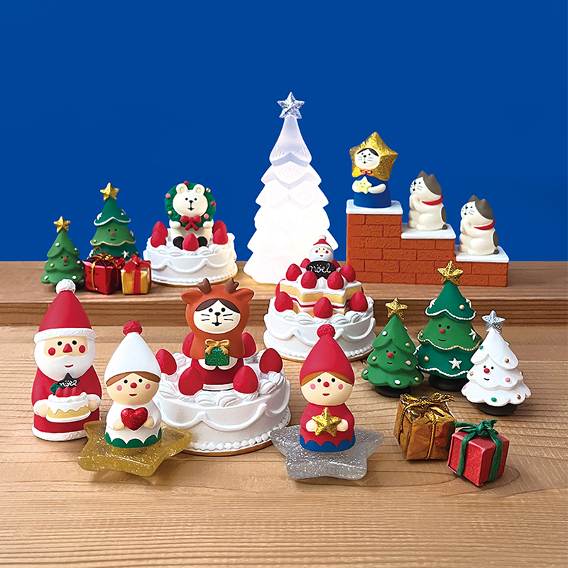 日本Decole圣诞手办摆件小猫咪