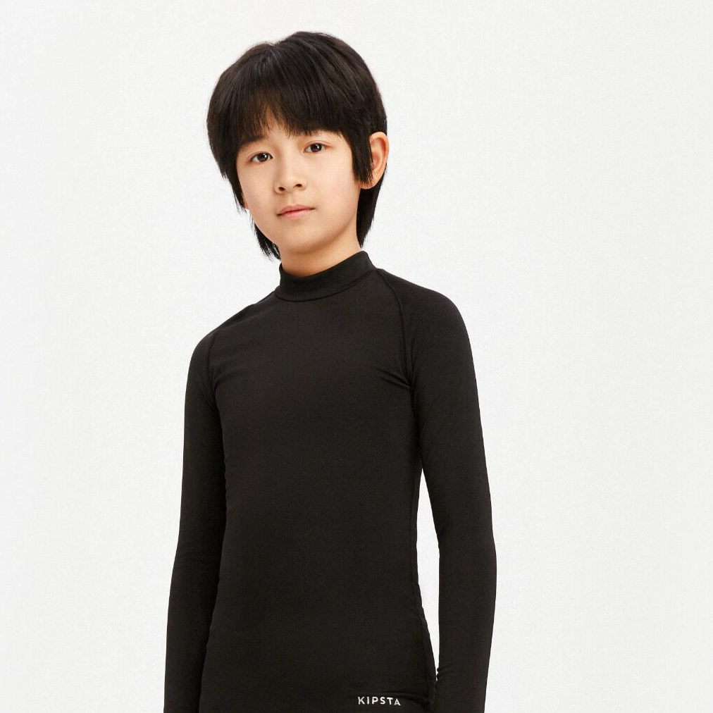 【好物体验专享/8619327】迪卡侬儿童速干衣紧身衣运动服长袖T恤