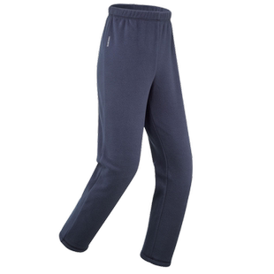 迪卡侬儿童抓绒裤子摇粒绒上衣男童女童秋冬保暖长裤夹克套装KIDC