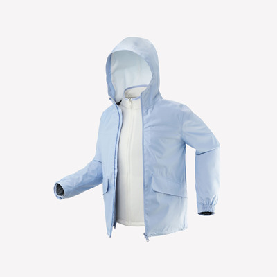 迪卡侬儿童可拆卸三合一冲锋衣