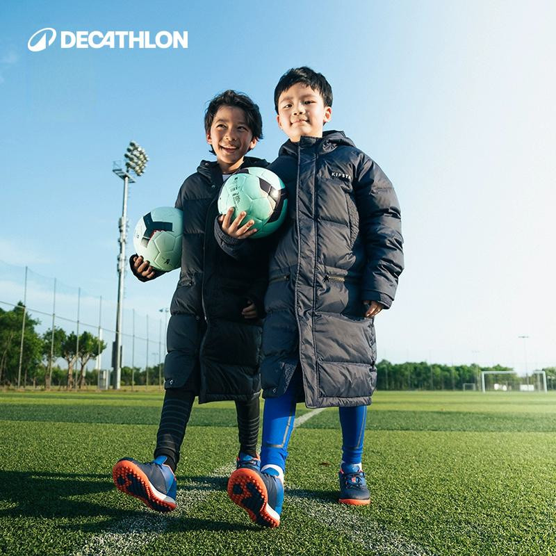 迪卡侬长款羽绒服亲子装父子