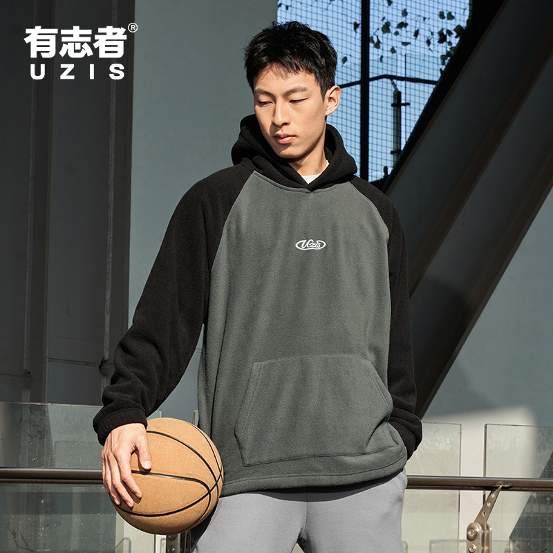 有志者UZIS男连帽运动卫衣界限