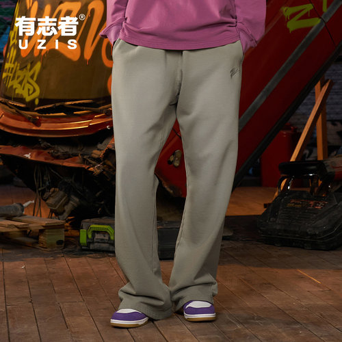有志者UZIS运动长裤男沙丘