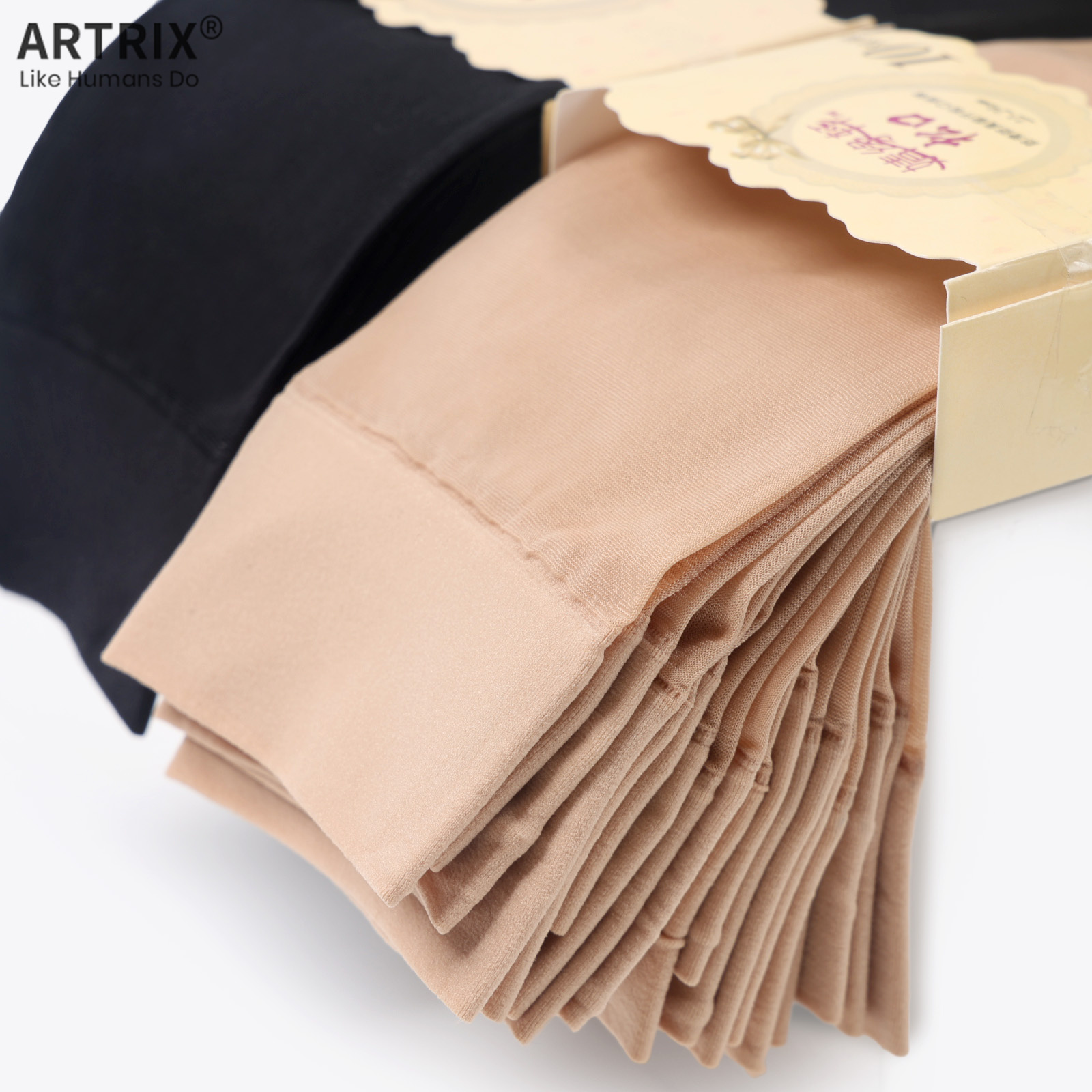 松口丝袜！！弹力钢丝袜肤色黑色女丝袜中筒短袜夏季春季夏天