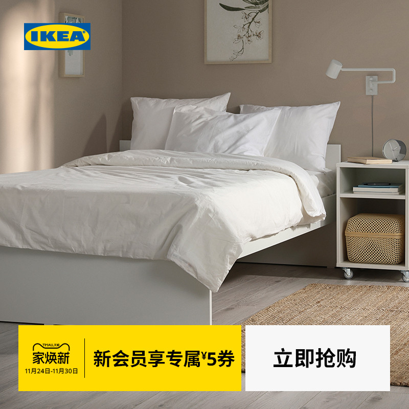 【新品】IKEA宜家VIHALS维哈斯床架沙发床储物床架卧室家用多功能
