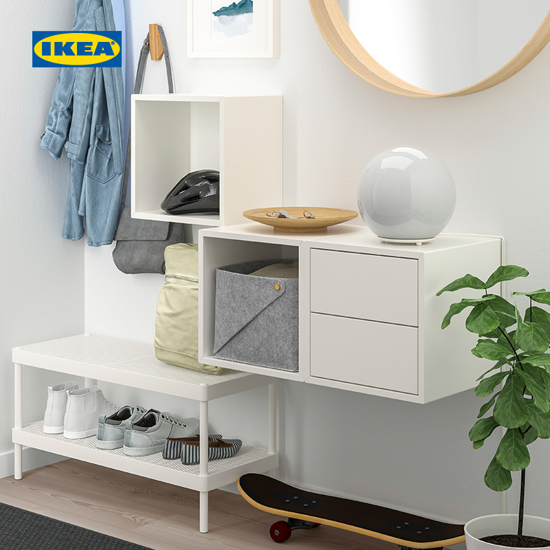 IKEA宜家EKET伊克特吊柜墙柜壁柜创意组合柜储物收纳柜子欧式简约