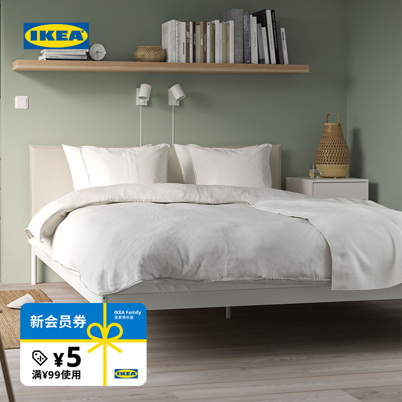 IKEA宜家新品床架白铁艺床现代