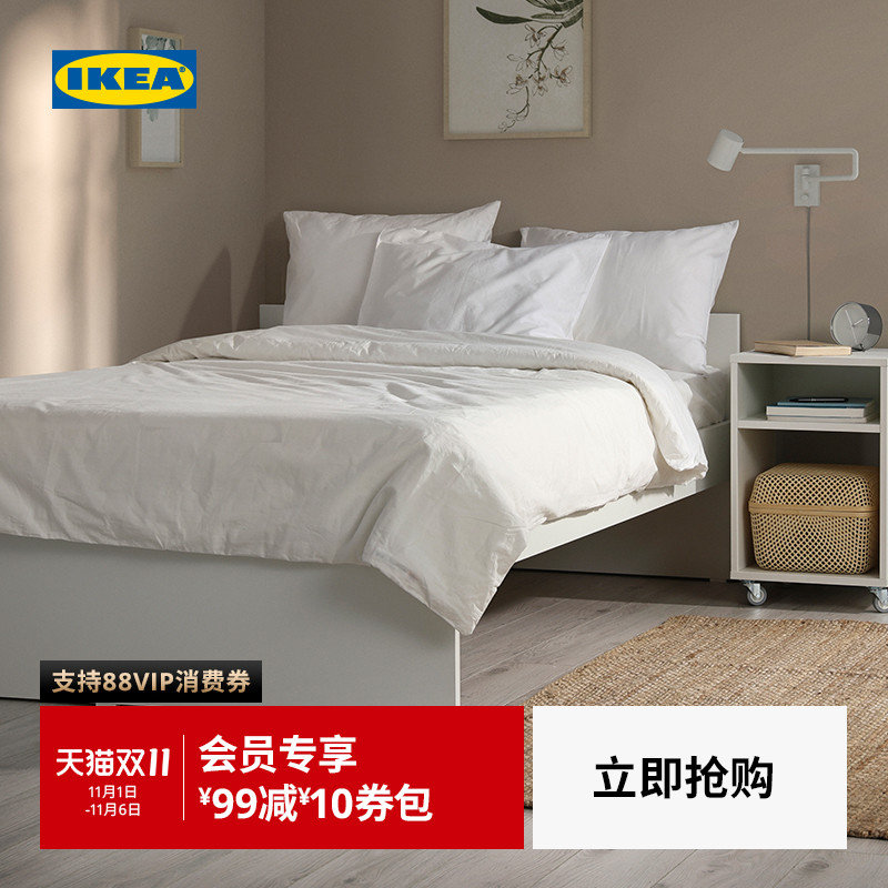 【新品】IKEA宜家VIHALS维哈斯床架沙发床储物床架卧室家用多功能