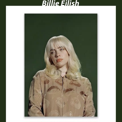 BillieEilish比莉艾利什海报/自制周边HappierThanEver花絮装饰画