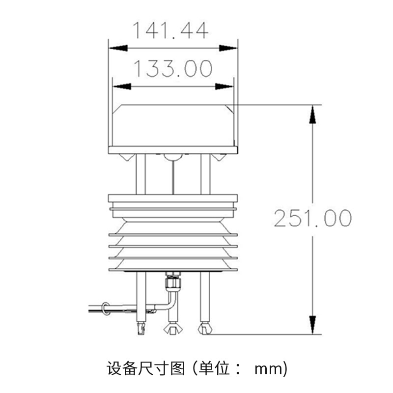 超声波风速风向传感器一体式气象站温湿度环境农业气象站监测仪|