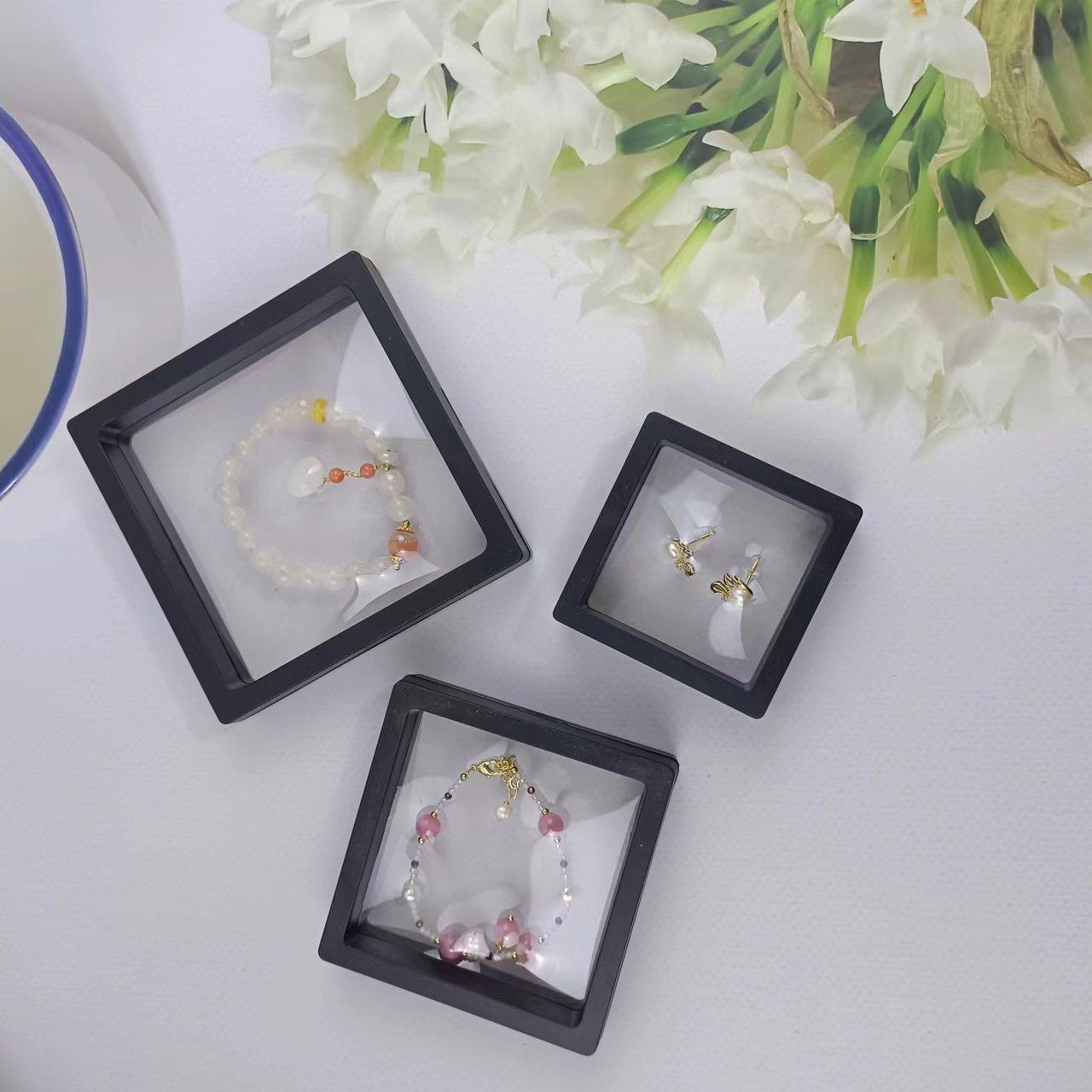 pe薄膜悬浮透明展示发簪美甲戒指手镯项链珠宝礼品首饰收纳包爆款