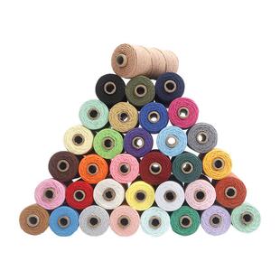 2mm彩色棉线绳编织棉绳捆扎吊牌绳手工编织diy网兜挂毯绳颜色爆款