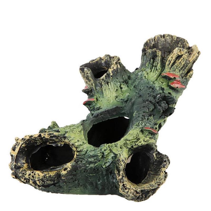 爆款树脂沉木鱼缸造景装饰摆件躲避洞水族箱仿真枯木装饰盆景爆款
