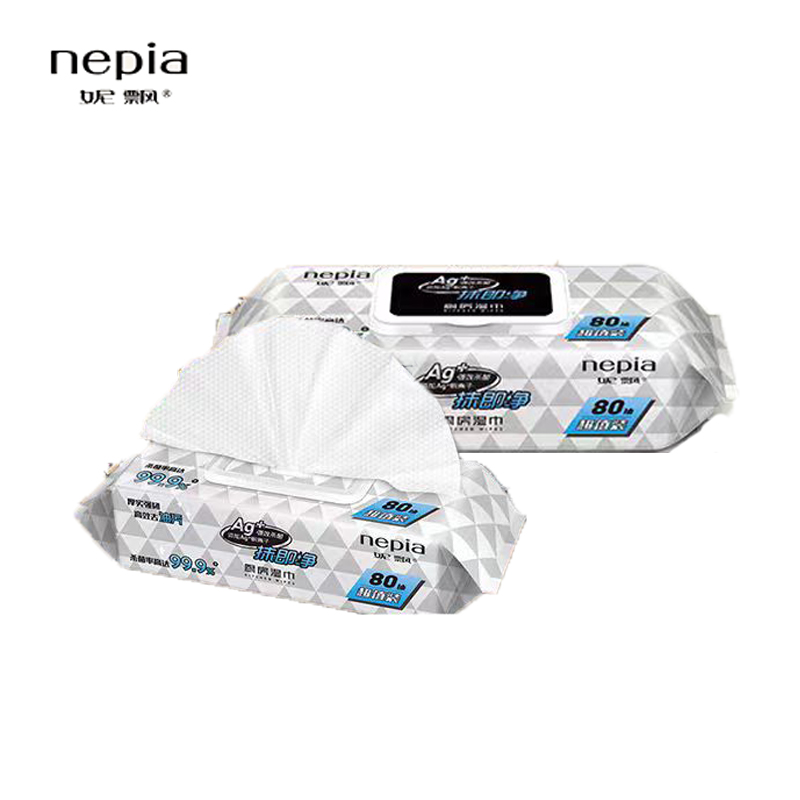 妮飘99.9%杀菌厨房湿巾80抽卫生