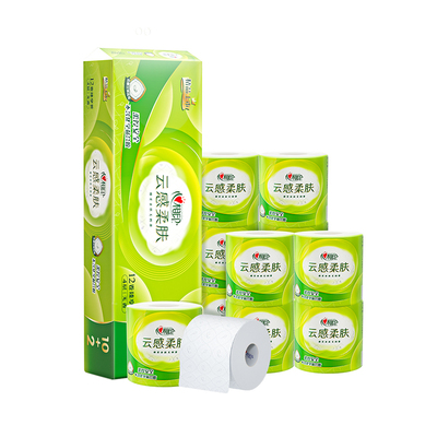 云感柔肤110g12卷有芯卷纸压花