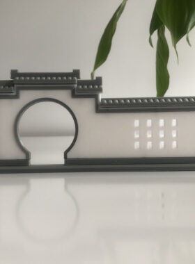 中式古建筑模型景墙造景摆件