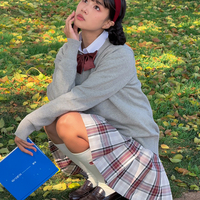 緋月/原創(chuàng)jk格裙jk制服百褶裙