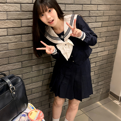 原创【小时夏】日系JK收腰款水手服学院风制服套装女夏短袖