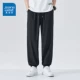 [Bid -Foot Pants] Black #ZS Solid Color