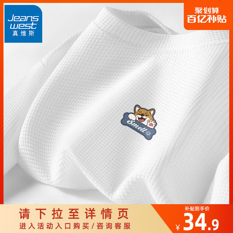 JR真维斯华夫格男t恤夏季重磅短袖男款纯色男士半袖白体恤上衣服B属于什么档次？
