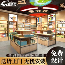 晨光文具店货架书店多功能钢木靠墙展示柜超市笔架专用中岛展示架
