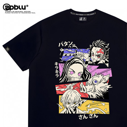 鬼灭之刃周边t恤短袖衣服