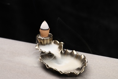 倒流香炉摆件铜合金单炉修心养性客厅茶几古风熏香家用室内防火盘