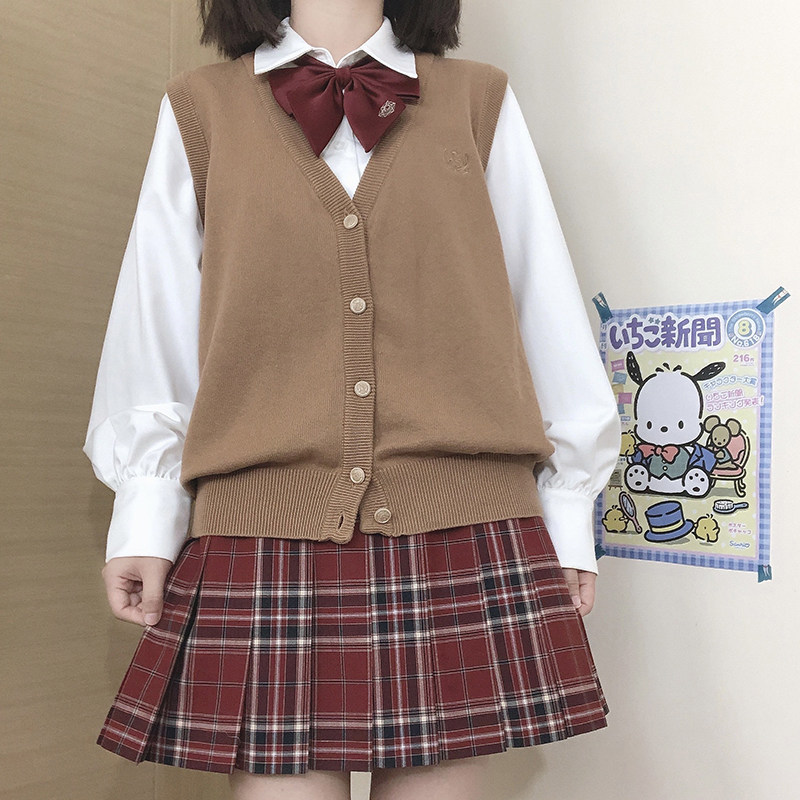 【朴樱原创】jk马甲原创正版日系学院软酱奶糖针织毛衣背心开衫女