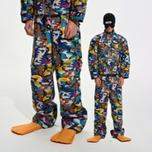 BLINDNOPLAN26SS高端系列幽灵迷彩皮长裤