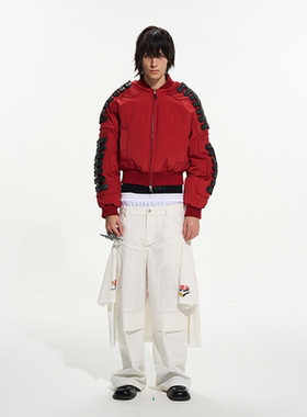 BLINDNOPLAN26SS高端系列【定制】重工脊柱装置MA1红色棉服