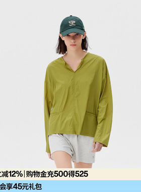 AR纯色圆领防晒罩衫春夏原纱防晒衫运动轻量防晒衣防紫外线UPF50+