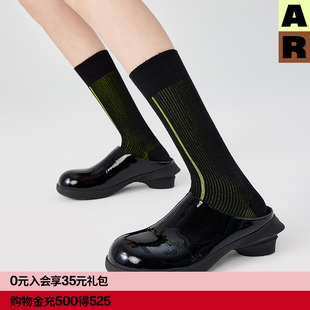 r线AlmondRocks 袜子潮薄款 AR竖条纹撞色中筒袜春2025年新款 情侣款