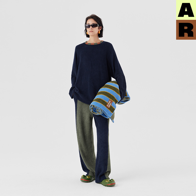 ar半边绒家居服保暖绒宽松