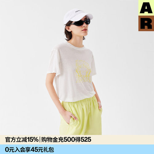 AR【复古摇滚】天丝短袖T恤2026新款春季透气上衣a线AlmondRocks