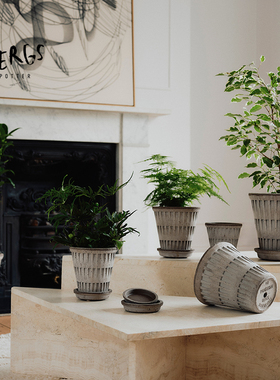 Bergs Potter宝格仕万神殿手工花盆复古北欧风简约百搭陶盆多肉