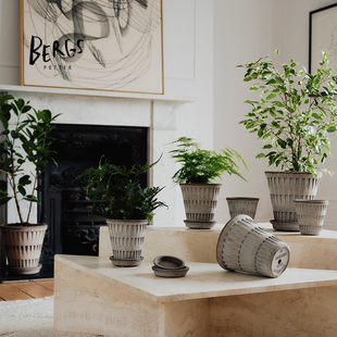 Bergs Potter宝格仕万神殿手工花盆复古北欧风简约百搭陶盆多肉