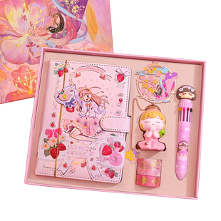 小公主手账礼盒套装彩页笔记本子卡通可爱书签手帐日记文艺记事本送小学生女孩子生日伴手礼10岁六一儿童节61