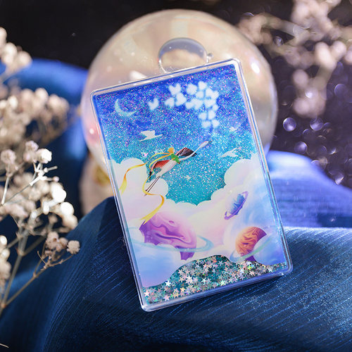 小王子玫瑰文创流沙冰箱贴卡通可爱冰箱贴磁贴博物馆纪念品小礼物