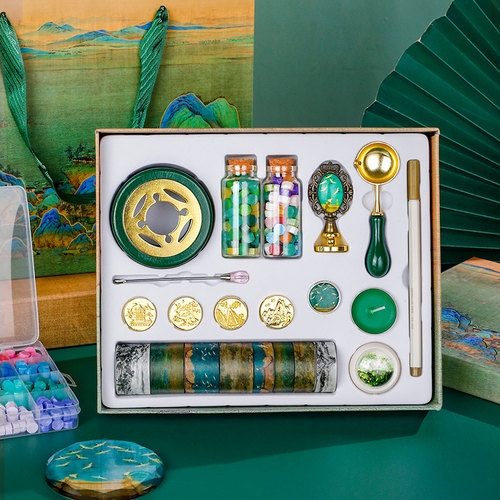 千里江山图火漆印章套装全套