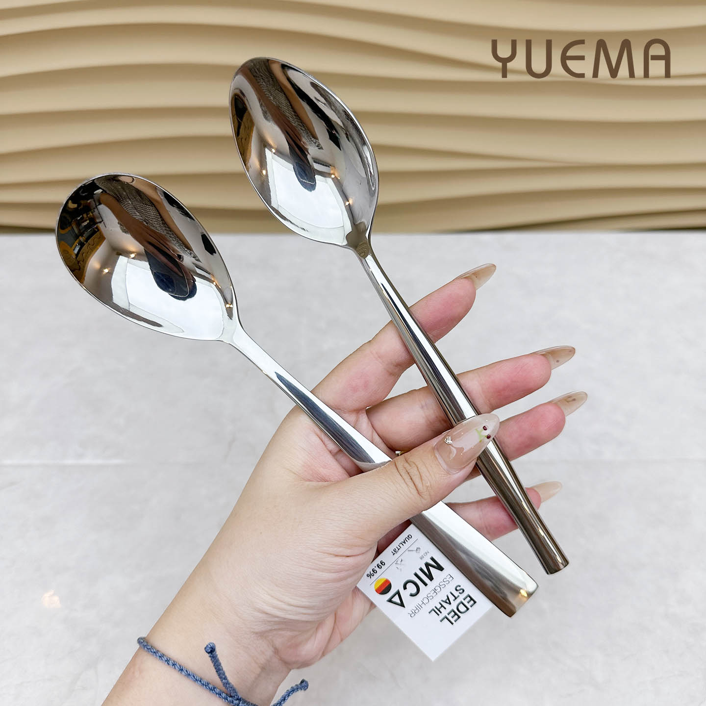 不锈钢长柄高档调羹吃饭勺加厚