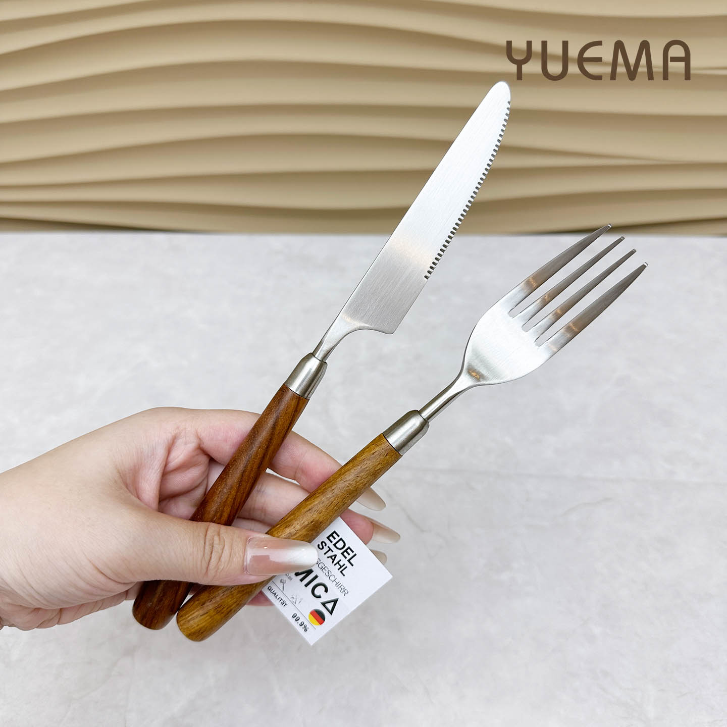 花梨木柄西餐刀叉套装