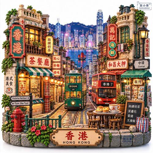 【香港】冰箱贴立体浮雕树脂