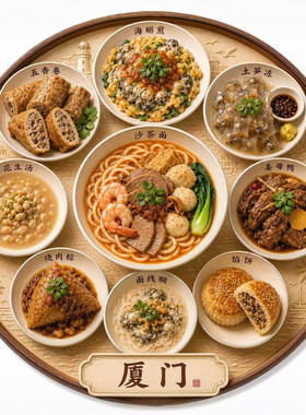 【厦门美食】立体浮雕树脂冰箱贴
