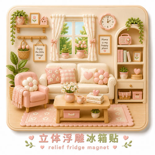 房屋树脂立体浮雕冰箱贴