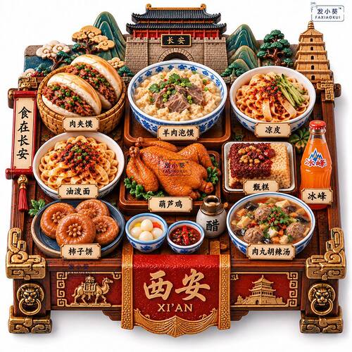 原创【西安美食】冰箱贴树脂