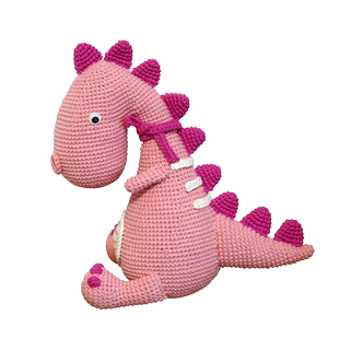 菲菲姐家手工钩针编织毛线玩偶材料萌趣可爱卡通恐龙玩具材料包