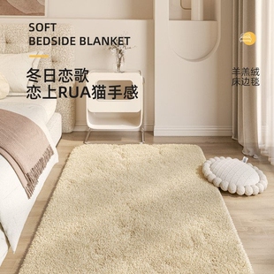 客厅高档羊羔绒毛加厚地毯卧室飘窗垫房间床边毯长条脚垫进门地垫