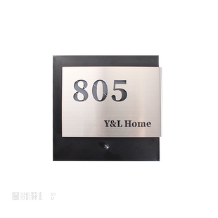 智能感应创意金属别墅门牌订制装饰住宅家用入户轻奢高级酒店公司