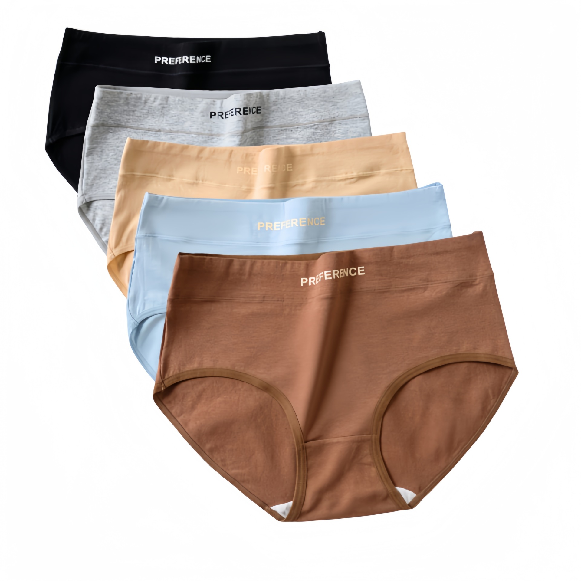 多条装运动中腰纯棉裆内裤女士简约无痕亲肤棉质女大码秋冬内裤女