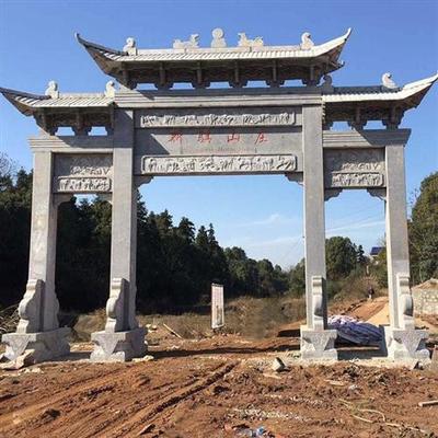 石雕牌楼牌坊广场石雕牌坊村口石牌坊仿古大理石单门花岗岩石牌楼